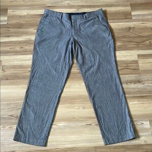 Express Men’s Photographer pant Size 33 X 30 Blue Micro checked Business Office